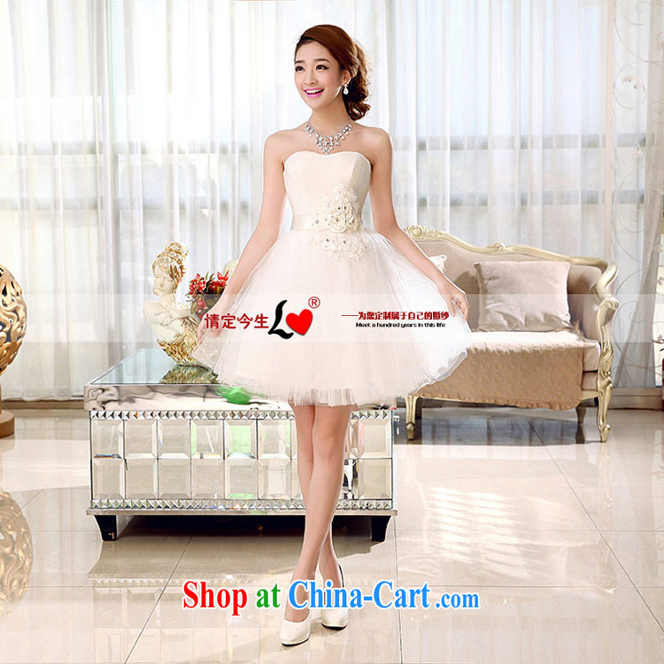 Love Life 2015 new wedding dresses flowers short chest bare bows service bridesmaid dinner shaggy dress beauty graphics thin wedding dress girls white S pictures, price, brand platters! Elections are good character, the national distribution, so why buy now enjoy more preferential! Health