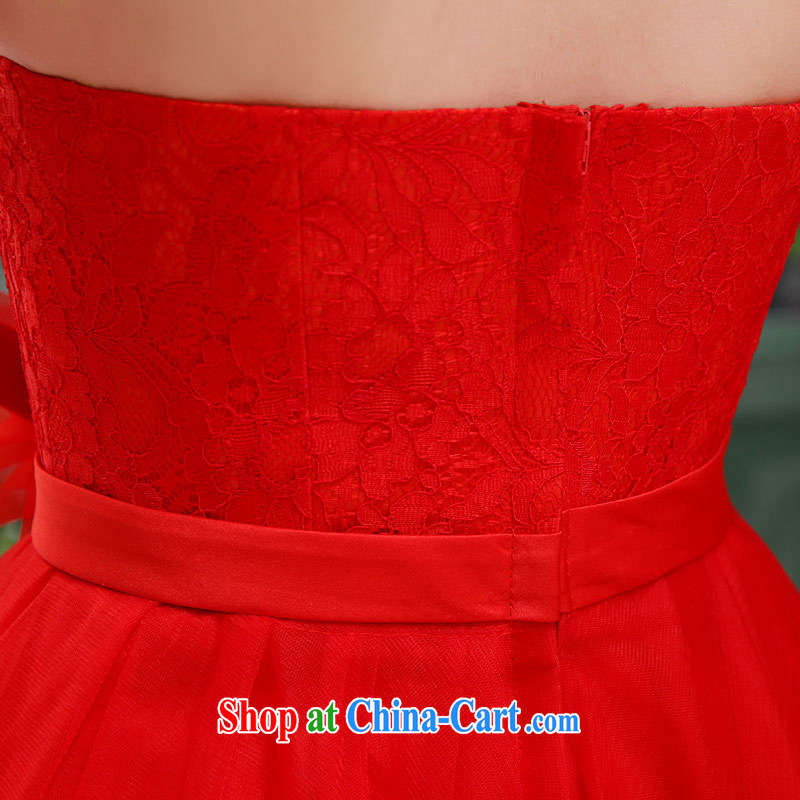 Love Life 2015 new bridesmaid collection waist-lace sweet short, red wedding dress female beauty graphics thin shaggy dress red L, love life, and shopping on the Internet
