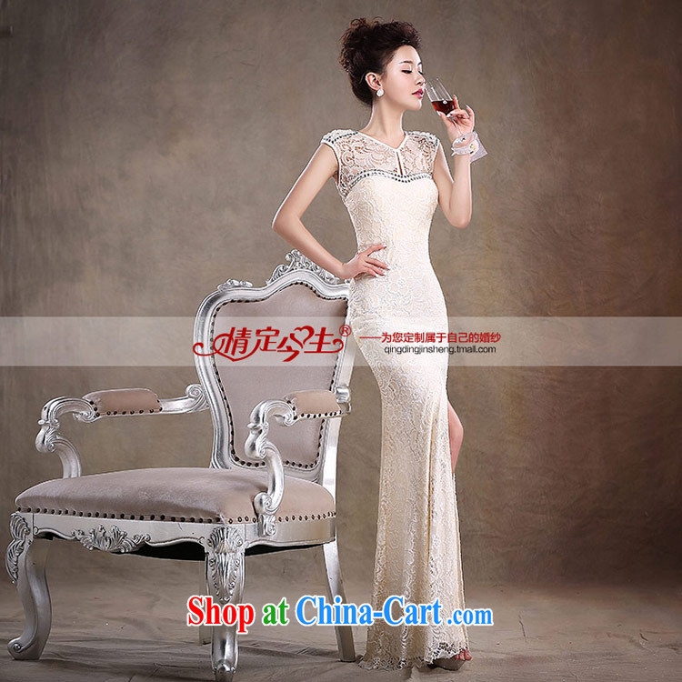Love of the good life, 2015 New Red lace back exposed long crowsfoot wedding service antique Chinese marriages served toast dress female Red XL pictures, price, brand platters! Elections are good character, the national distribution, so why buy now enjoy more preferential! Health