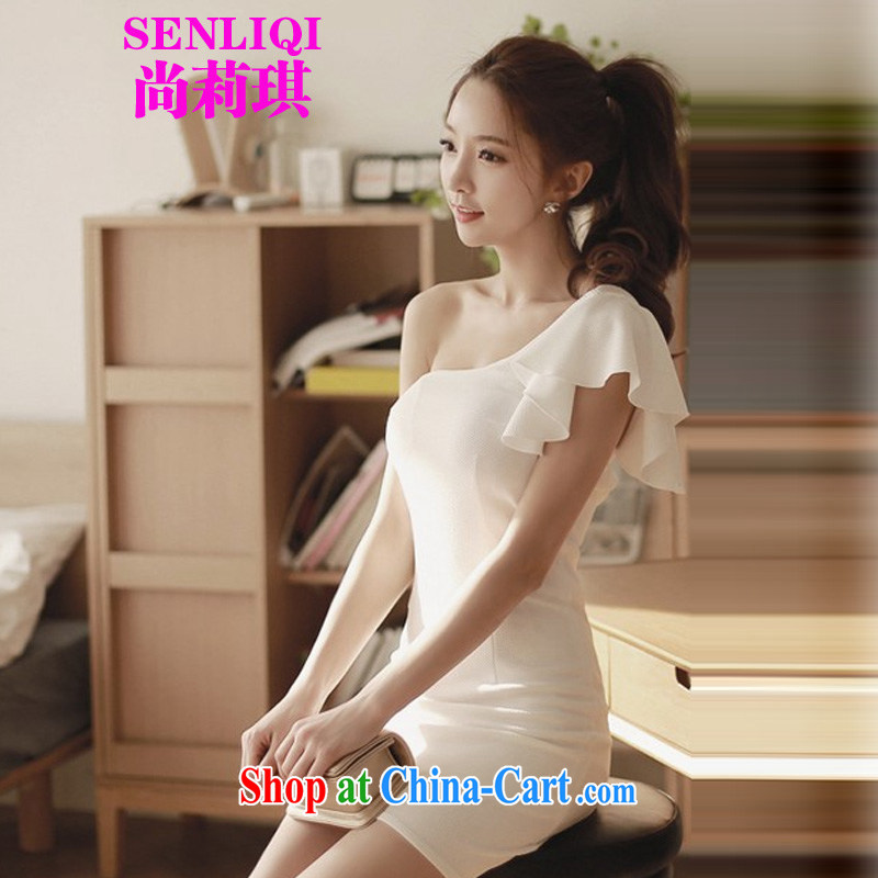 There is Li Chi summer 2015 new female Korean sense of my store the shoulder is not rules skirt is cultivating graphics thin dresses 4089 white 4089 are code, it is her, Angel, and shopping on the Internet