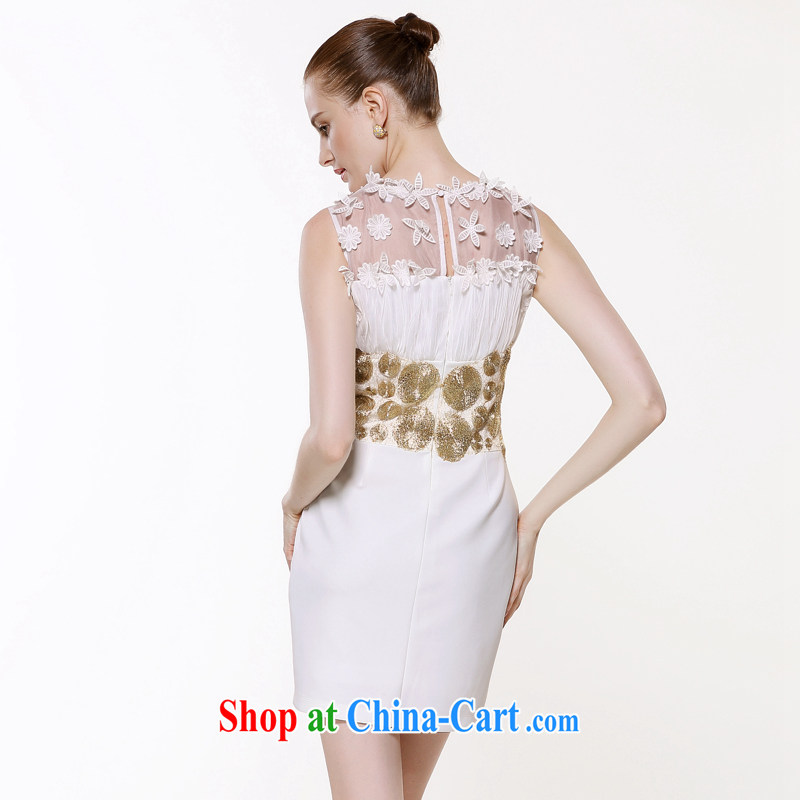 Penn Nouth 媤 like shopping malls, with European and American big summer BEAUTY package and lace further skirt elegance white high waist dress girls white M, Penn Nouth 媤 Xu Jialu, shopping on the Internet
