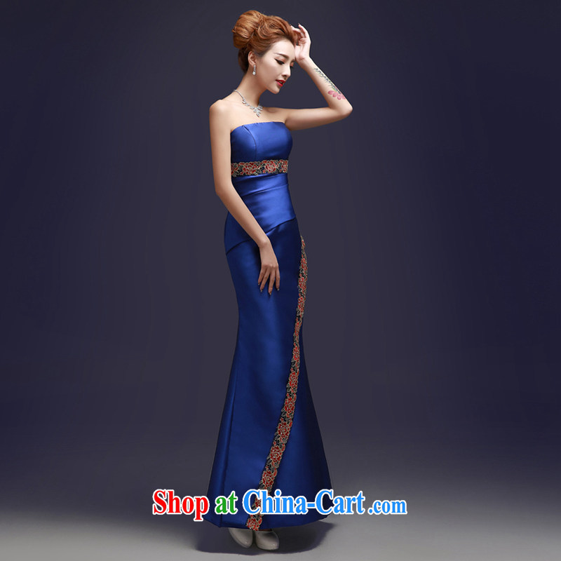 7 color 7 tone original 2015 New Long bows her clothes dress wedding wedding beauty red crowsfoot graphics thin dress new L 013 red tailored (final), 7 color 7 tone, shopping on the Internet