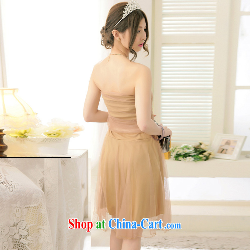 The Parting short Web yarn wiped his chest-waist small dress 2015 Korean wedding banquet hosted bridal bridesmaid sister with strap dresses 5343 card the color code, the parting, and shopping on the Internet