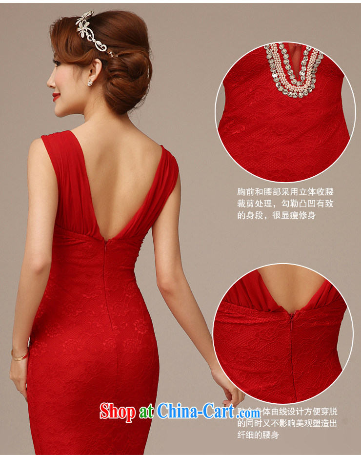 dirty man marriages bows short dresses 2015 New Field shoulder-neck cultivating crowsfoot dress red L pictures, price, brand platters! Elections are good character, the national distribution, so why buy now enjoy more preferential! Health