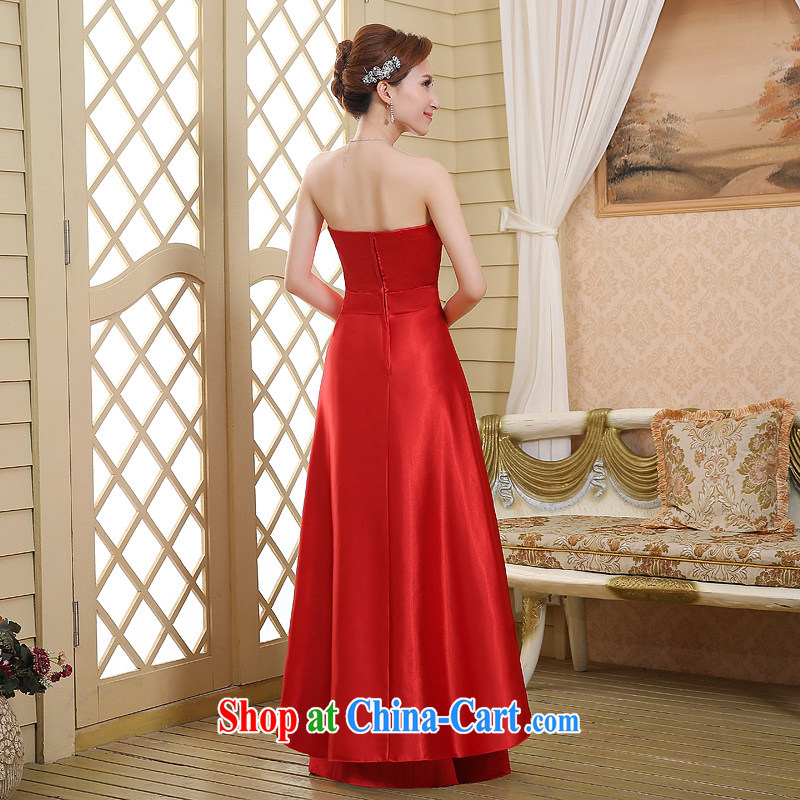 Flower Angel, summer 2014 new marriages marriage chest bare gown Phoenix Peony bow tie Satin soft Satin exclusive and comfortable red toast serving XXL, flower Angel (DUOQIMAN), online shopping