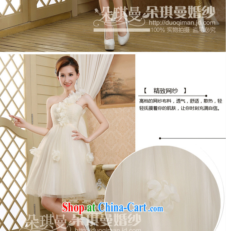 Flower Angel Cayman 2014 Korean high waist sweet lovely single shoulder bridesmaid bride serving the betrothal small dress short dress Banquet Hosted Service M pictures, price, brand platters! Elections are good character, the national distribution, so why buy now enjoy more preferential! Health
