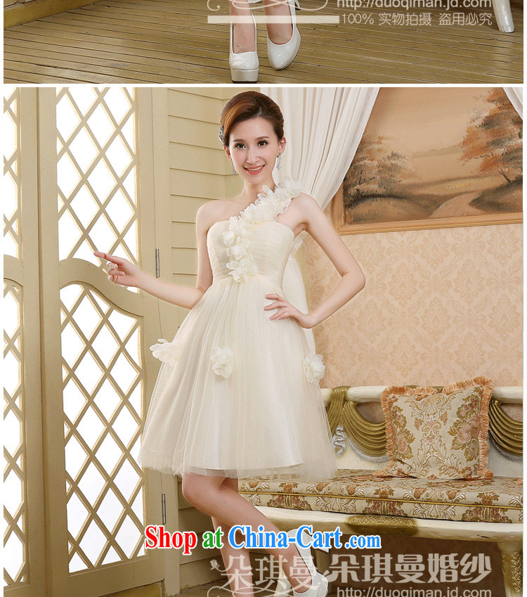 Flower Angel Cayman 2014 Korean high waist sweet lovely single shoulder bridesmaid bride serving the betrothal small dress short dress Banquet Hosted Service M pictures, price, brand platters! Elections are good character, the national distribution, so why buy now enjoy more preferential! Health