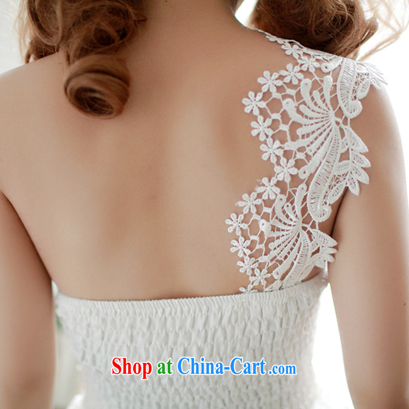 Honey, Addis Ababa, the only US-style sense of biological Empty check take Web by the bead lace the shoulder the shoulder dress dress Evening Dress bridesmaid dress uniform toast with sister white, code, honey, Addis Ababa (Mibeyee), online shopping