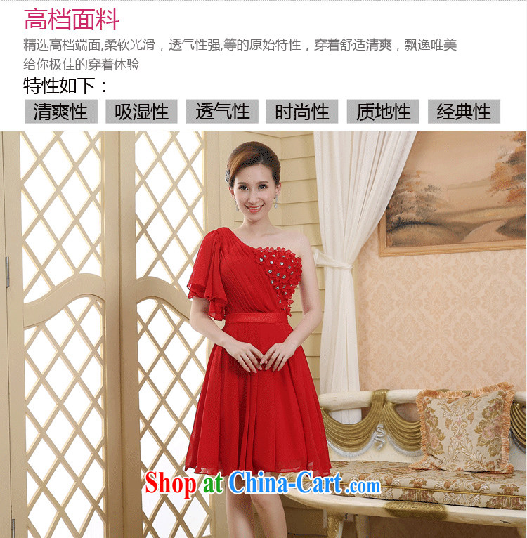 Flower Angel Cayman Korean sweet bridesmaid dresses small 2014 single shoulder short red bridal wedding dress uniform toast XXL pictures, price, brand platters! Elections are good character, the national distribution, so why buy now enjoy more preferential! Health