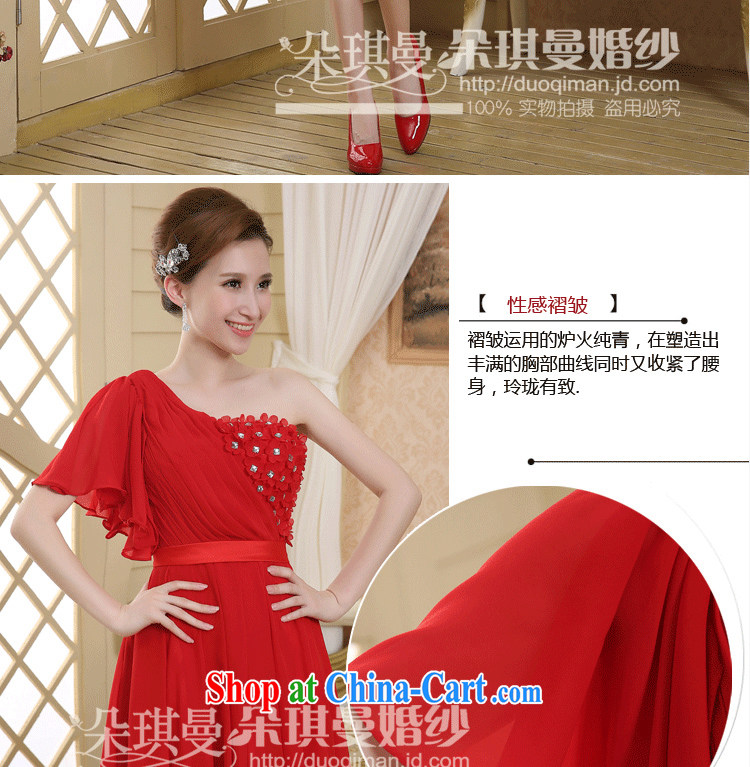 Flower Angel Cayman Korean sweet bridesmaid dresses small 2014 single shoulder short red bridal wedding dress uniform toast XXL pictures, price, brand platters! Elections are good character, the national distribution, so why buy now enjoy more preferential! Health