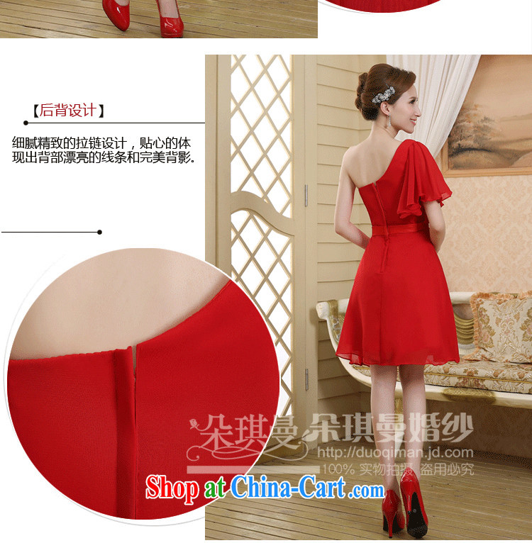 Flower Angel Cayman Korean sweet bridesmaid dresses small 2014 single shoulder short red bridal wedding dress uniform toast XXL pictures, price, brand platters! Elections are good character, the national distribution, so why buy now enjoy more preferential! Health