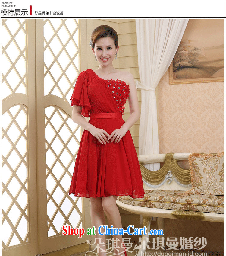 Flower Angel Cayman Korean sweet bridesmaid dresses small 2014 single shoulder short red bridal wedding dress uniform toast XXL pictures, price, brand platters! Elections are good character, the national distribution, so why buy now enjoy more preferential! Health