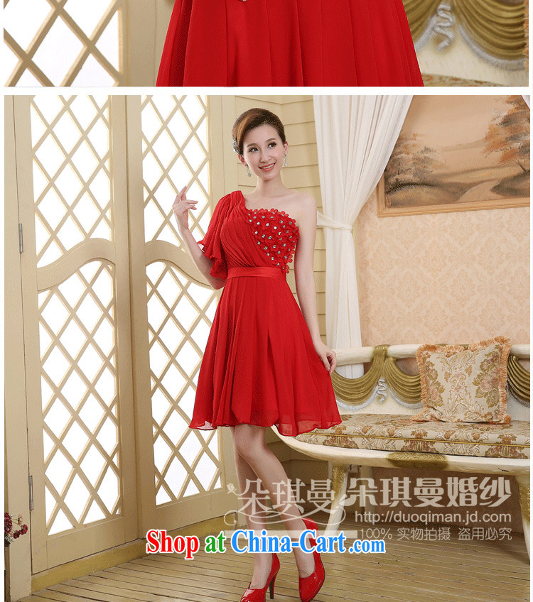 Flower Angel Cayman Korean sweet bridesmaid dresses small 2014 single shoulder short red bridal wedding dress uniform toast XXL pictures, price, brand platters! Elections are good character, the national distribution, so why buy now enjoy more preferential! Health