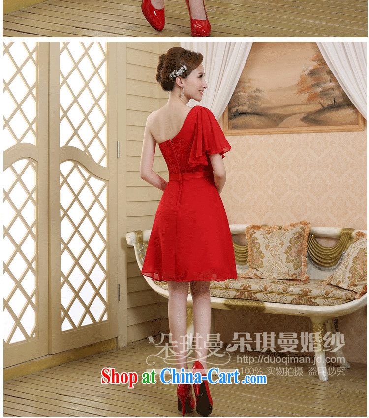 Flower Angel Cayman Korean sweet bridesmaid dresses small 2014 single shoulder short red bridal wedding dress uniform toast XXL pictures, price, brand platters! Elections are good character, the national distribution, so why buy now enjoy more preferential! Health