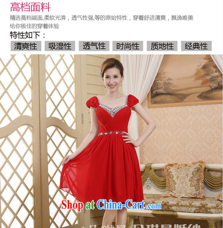 Flower Angel Cayman 2014 new bride toast wedding dresses bridesmaid sisters served his mission package shoulder V-neck moderator short evening dress female Red XXL pictures, price, brand platters! Elections are good character, the national distribution, so why buy now enjoy more preferential! Health
