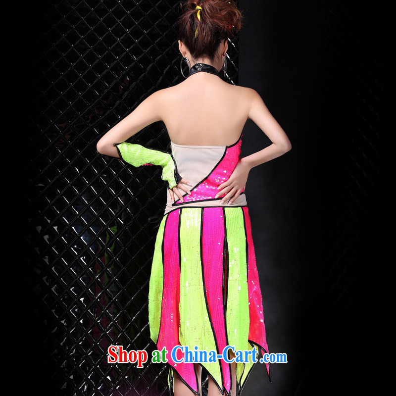 Stage performances with the DS show new, my store female singer dancer clothing photography photography, dresses #8366 fluorescent cool color S small code, in accordance with dance, ballet, and shopping on the Internet