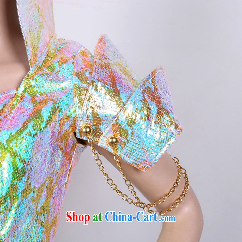 Dance to hip hop new Europe night 酒吧女 DS for dance clothing stage with laser singer service split kit #8344 cool color L the Code, in accordance with dance, ballet, and shopping on the Internet