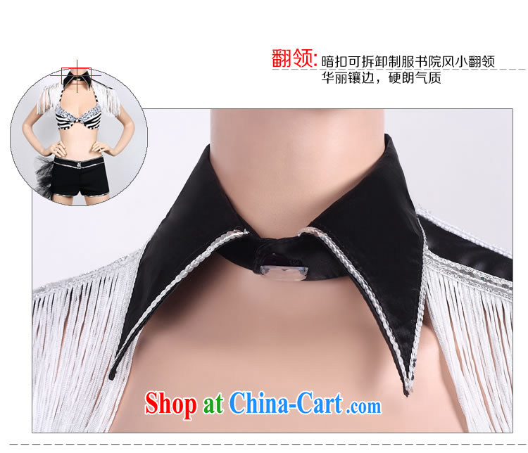 New Night Bar DS dancer costumes sexy modern stage load value Navy 3 piece #8478 black and white L larger picture, price, brand platters! Elections are good character, the national distribution, so why buy now enjoy more preferential! Health