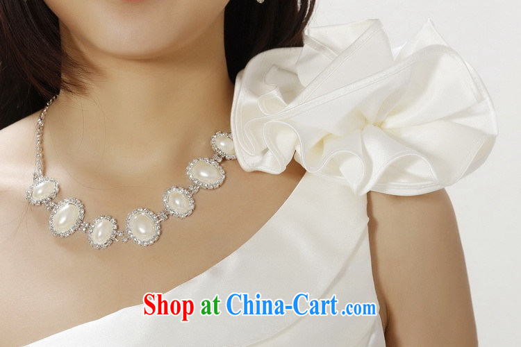 Shez &live female 2014 marriages single shoulder dress short bridesmaid toast small dress with shoulder flowers dress white + blue XXL pictures, price, brand platters! Elections are good character, the national distribution, so why buy now enjoy more preferential! Health