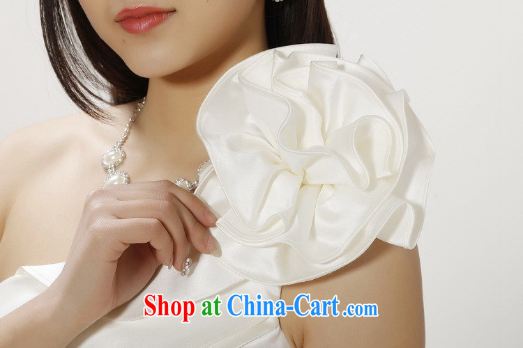 Shez &live female 2014 marriages single shoulder dress short bridesmaid toast small dress with shoulder flowers dress white + blue XXL pictures, price, brand platters! Elections are good character, the national distribution, so why buy now enjoy more preferential! Health