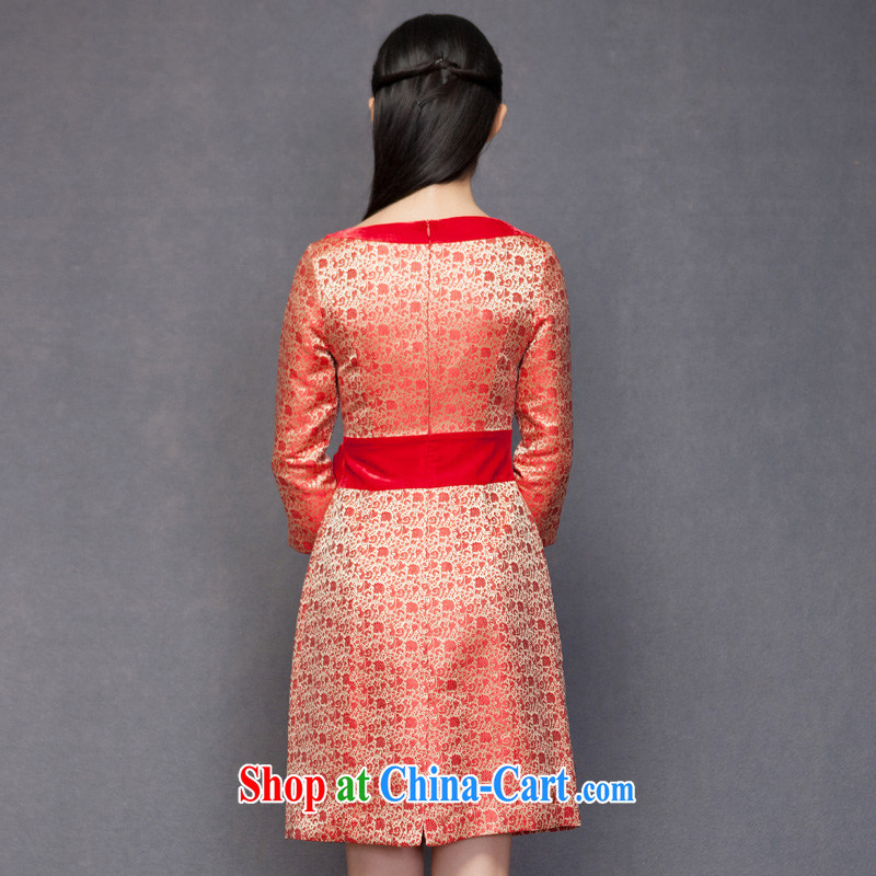 Wood is really the 2015 spring and summer new round-collar beauty wood drill bow-tie dress dresses 70,205 13 yellow S, wood really has, shopping on the Internet