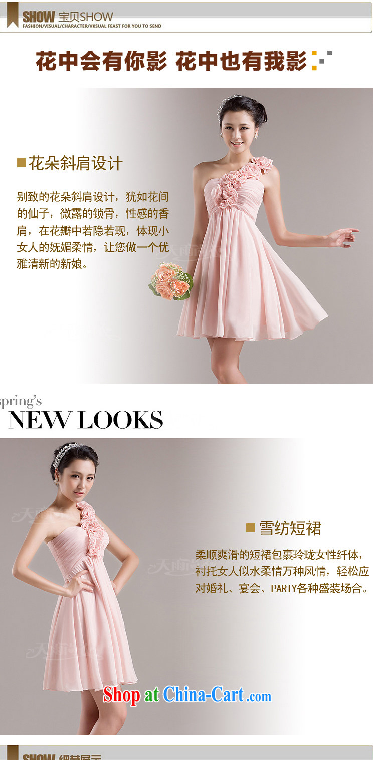 Rain is still Yi 2015 new bridesmaid dresses sweet single shoulder flowers bridal toast clothing sister short small dress LF 97 meat pink tailored pictures, price, brand platters! Elections are good character, the national distribution, so why buy now enjoy more preferential! Health