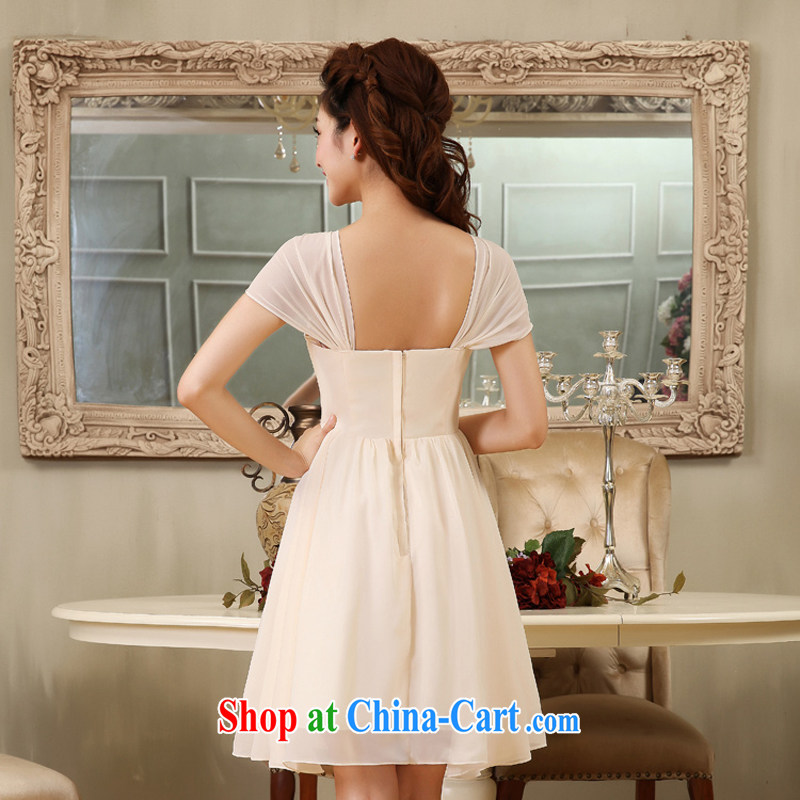 Rain is still Yi 2015 new bride wedding bridesmaid dresses small short shoulders woven snow sister mission LF 171 champagne color tailored, rain is still clothing, shopping on the Internet
