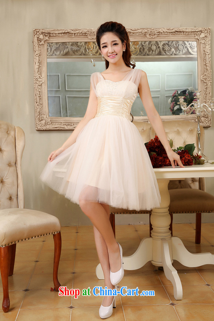 Rain is still Yi 2015 new marriage short, Shaggy Princess small dress bridal the wedding bridesmaid sister dress LF 177 champagne color tailored pictures, price, brand platters! Elections are good character, the national distribution, so why buy now enjoy more preferential! Health