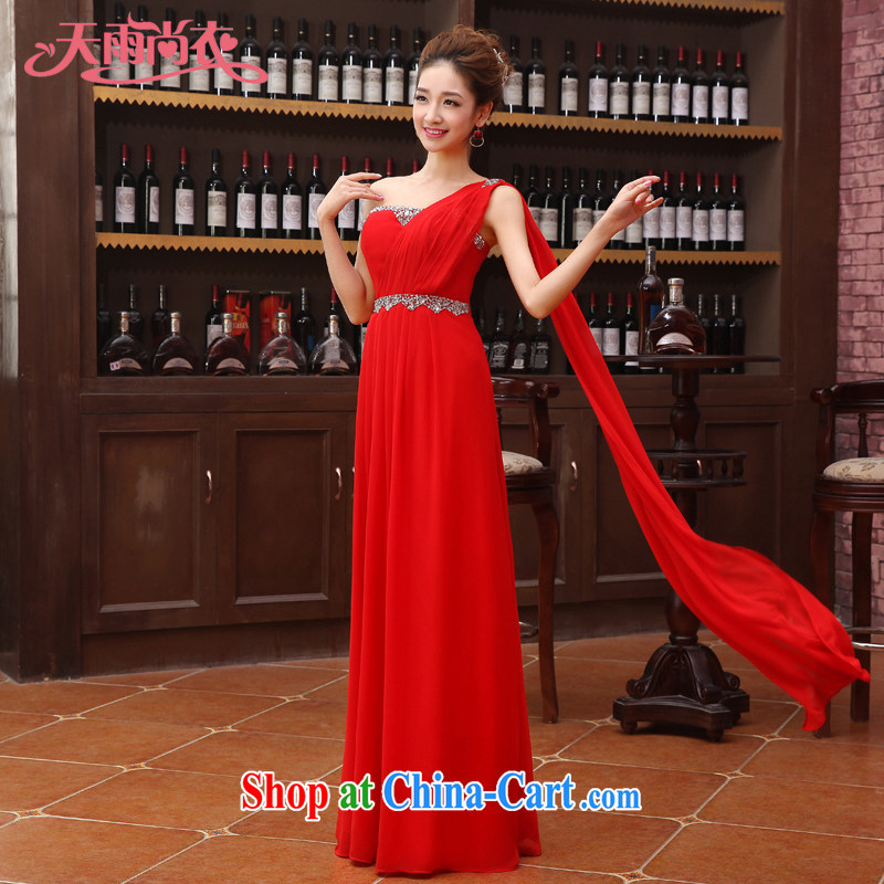 Rain is still Yi 2015 new products the sweet bridal wedding dresses, shoulder stylish long marriage toast LF serving 182 red tailored