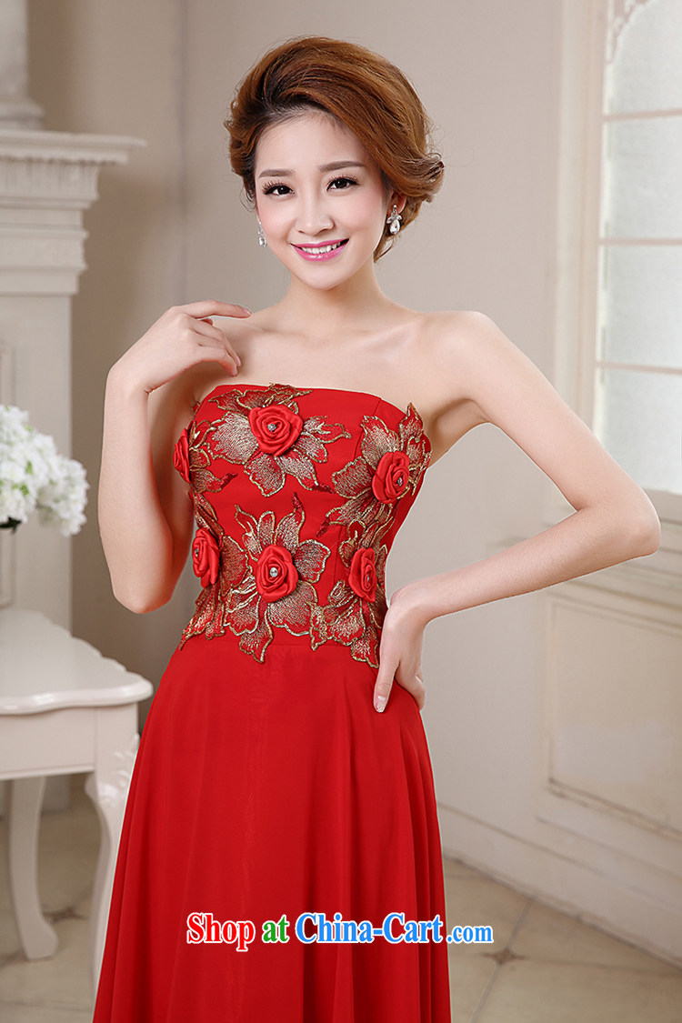 Rain is still clothing bridal 2015 new marriage toast stage moderator evening dress graphics thin flowers erase chest gown LF 188 red tailored pictures, price, brand platters! Elections are good character, the national distribution, so why buy now enjoy more preferential! Health