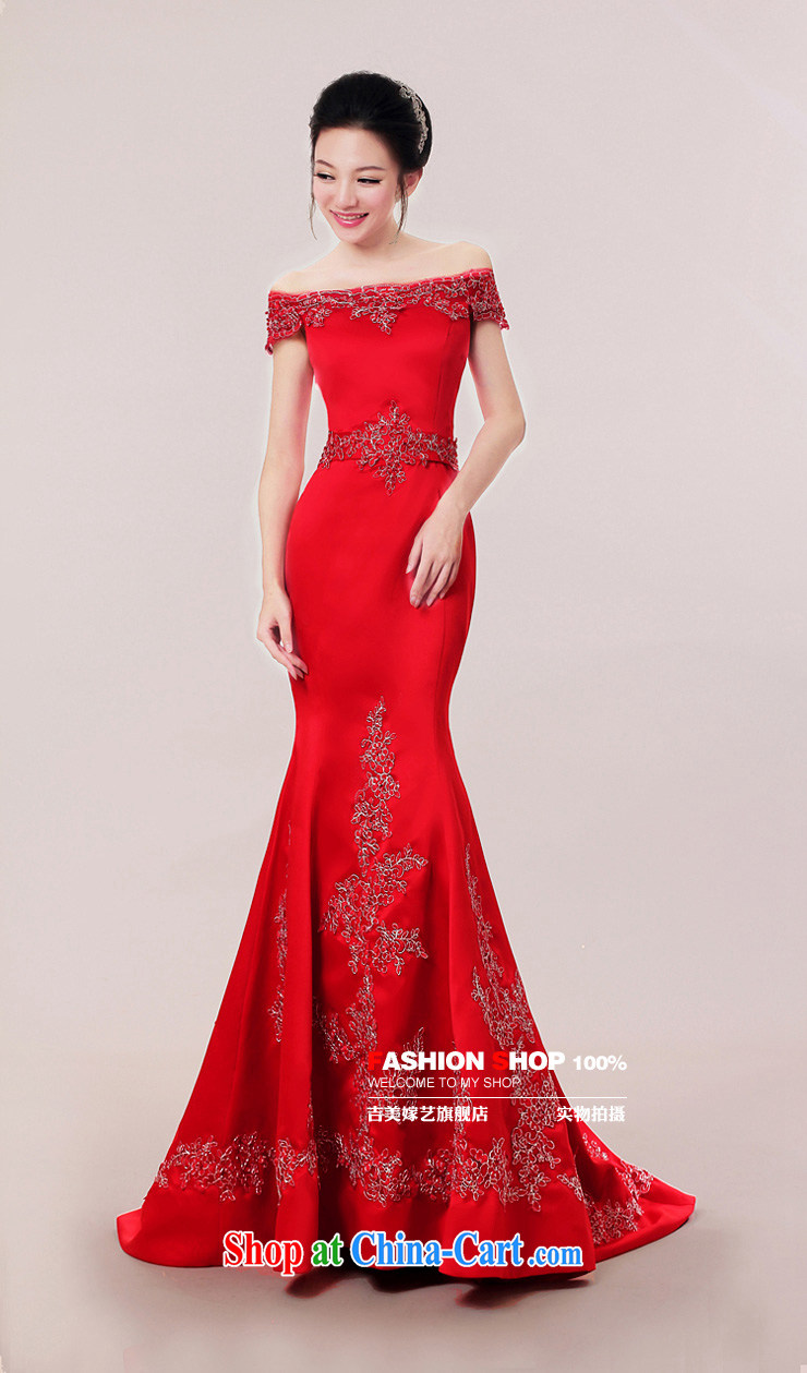wedding dresses, marry us performing arts 2015 New Field shoulder Korean Beauty at Merlion dress LS 7220 bridal gown red XL pictures, price, brand platters! Elections are good character, the national distribution, so why buy now enjoy more preferential! Health