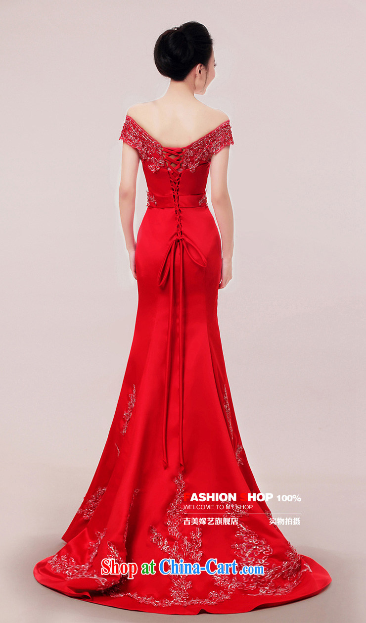 wedding dresses, marry us performing arts 2015 New Field shoulder Korean Beauty at Merlion dress LS 7220 bridal gown red XL pictures, price, brand platters! Elections are good character, the national distribution, so why buy now enjoy more preferential! Health