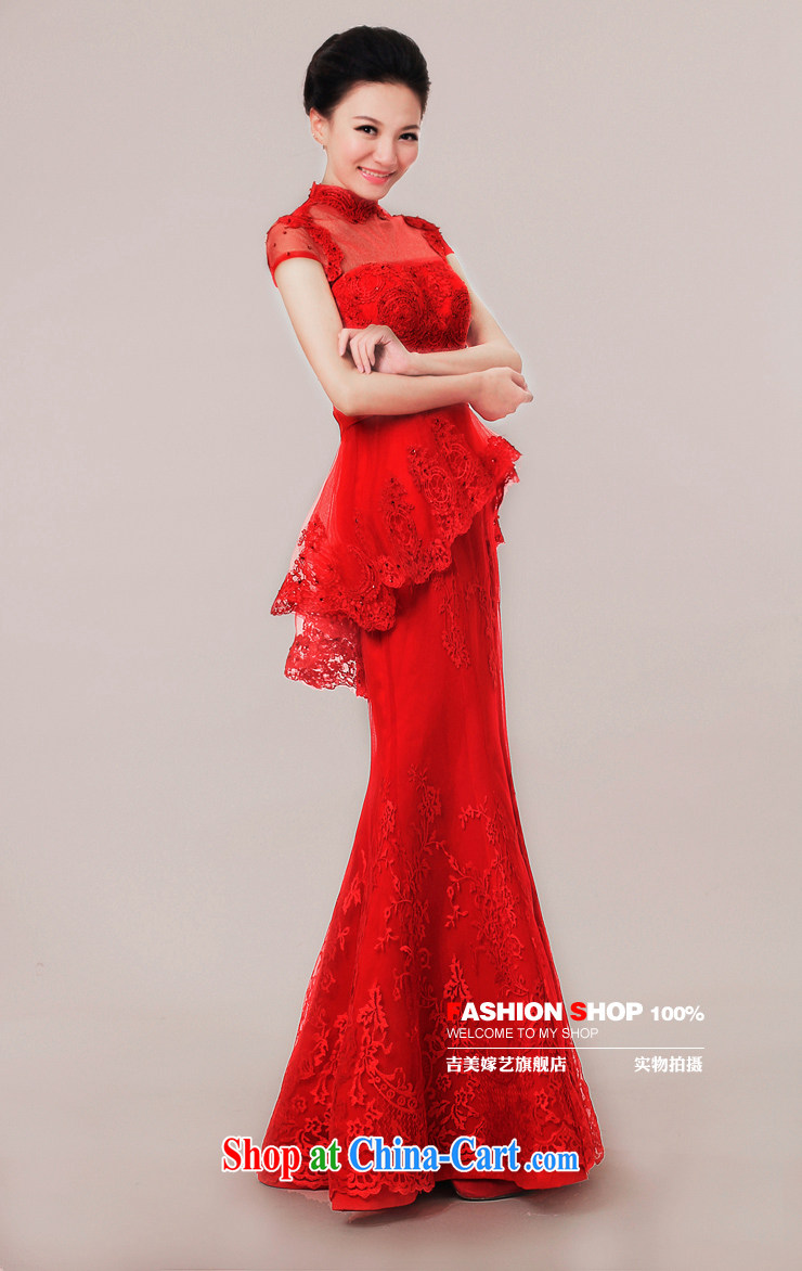 wedding dresses Jimmy married arts 2015 new bag shoulder-length, Korean dress LS 7307 bridal gown red XL pictures, price, brand platters! Elections are good character, the national distribution, so why buy now enjoy more preferential! Health
