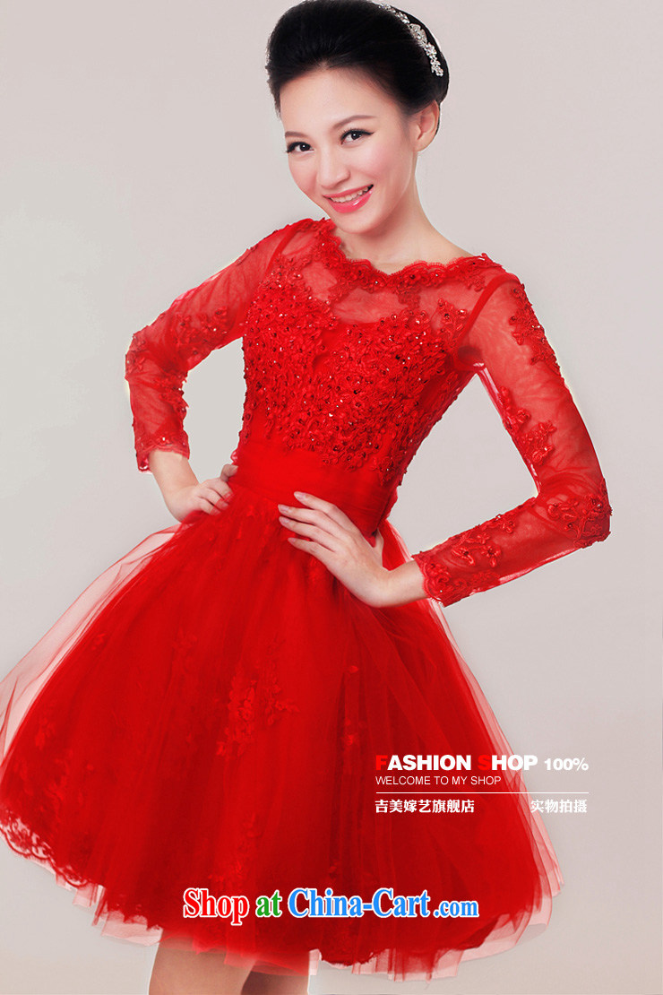 wedding dresses Jimmy married arts 2015 New Red lace dress L 7308 short bridal toast serving red XL pictures, price, brand platters! Elections are good character, the national distribution, so why buy now enjoy more preferential! Health