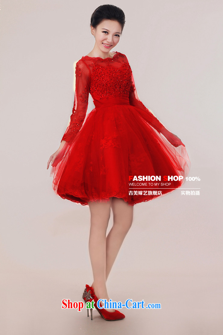 wedding dresses Jimmy married arts 2015 New Red lace dress L 7308 short bridal toast serving red XL pictures, price, brand platters! Elections are good character, the national distribution, so why buy now enjoy more preferential! Health