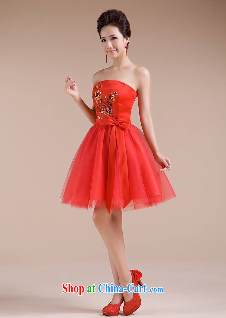 Rain is still clothing bridal wedding dresses 2015 new toast clothing red erase chest short dresses sweet bridesmaid dresses small LF 91 red tailored pictures, price, brand platters! Elections are good character, the national distribution, so why buy now enjoy more preferential! Health