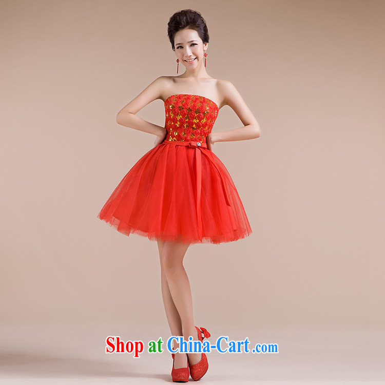 Rain is still clothing bridal wedding dresses 2015 new marriage toast clothing red erase chest strap dresses white sweet bridesmaid dresses small LF 90 champagne color tailored pictures, price, brand platters! Elections are good character, the national distribution, so why buy now enjoy more preferential! Health