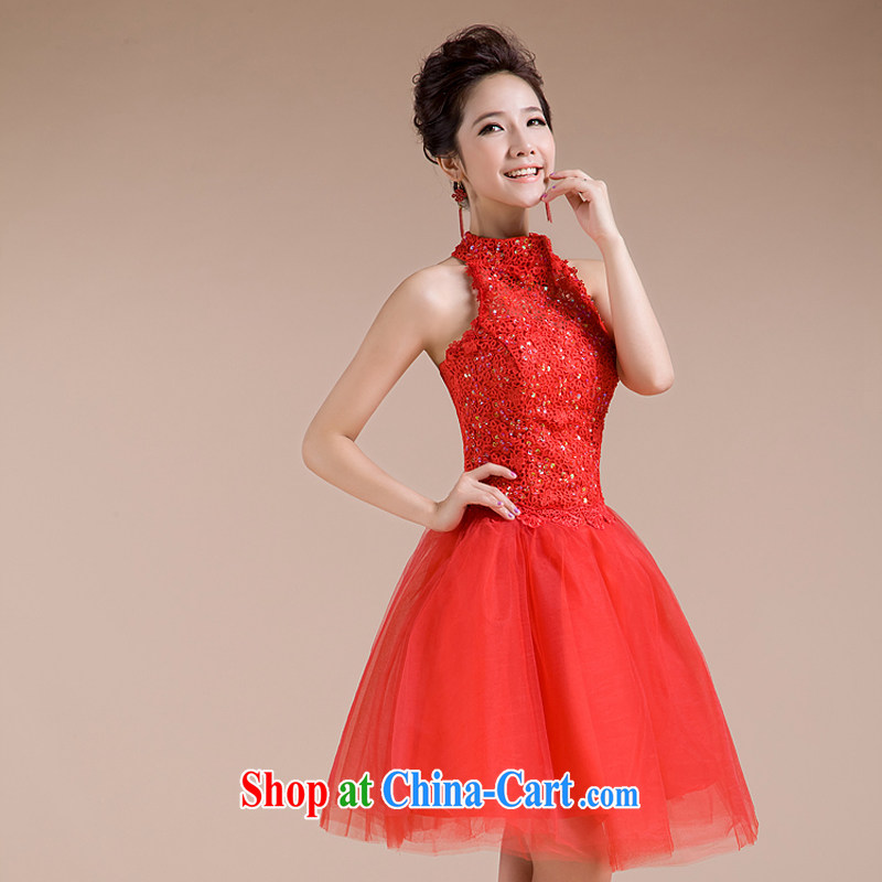 Rain is still clothing bridal wedding dresses 2015 New red short toast wedding service is also tied with parquet drill bridesmaid dresses small LF 89 red tailored, rain is clothing, and shopping on the Internet