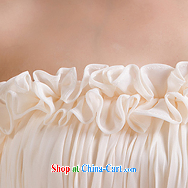 Rain is still clothing bridal wedding dresses 2015 new, accompanied by her sister skirt champagne color short, tied with a bare chest sweet little dress LF 88 champagne color tailored, rain is still clothing, shopping on the Internet