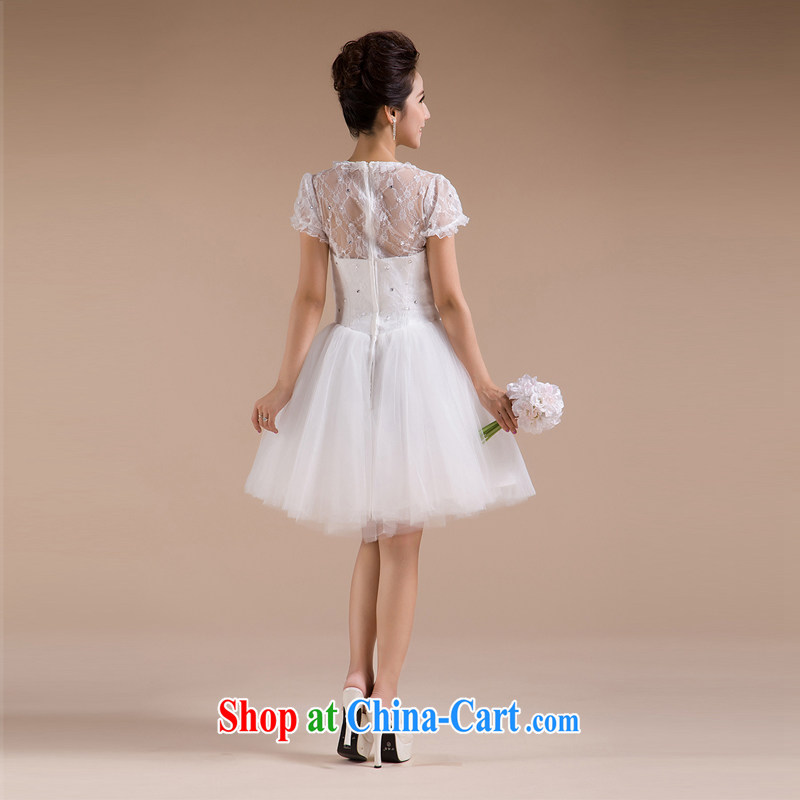 Rain is still clothing bridal wedding dresses 2015 new white short performances, presided over his shoulder dresses bridesmaid dresses small LF 87 white tailored, rain is clothing, and shopping on the Internet