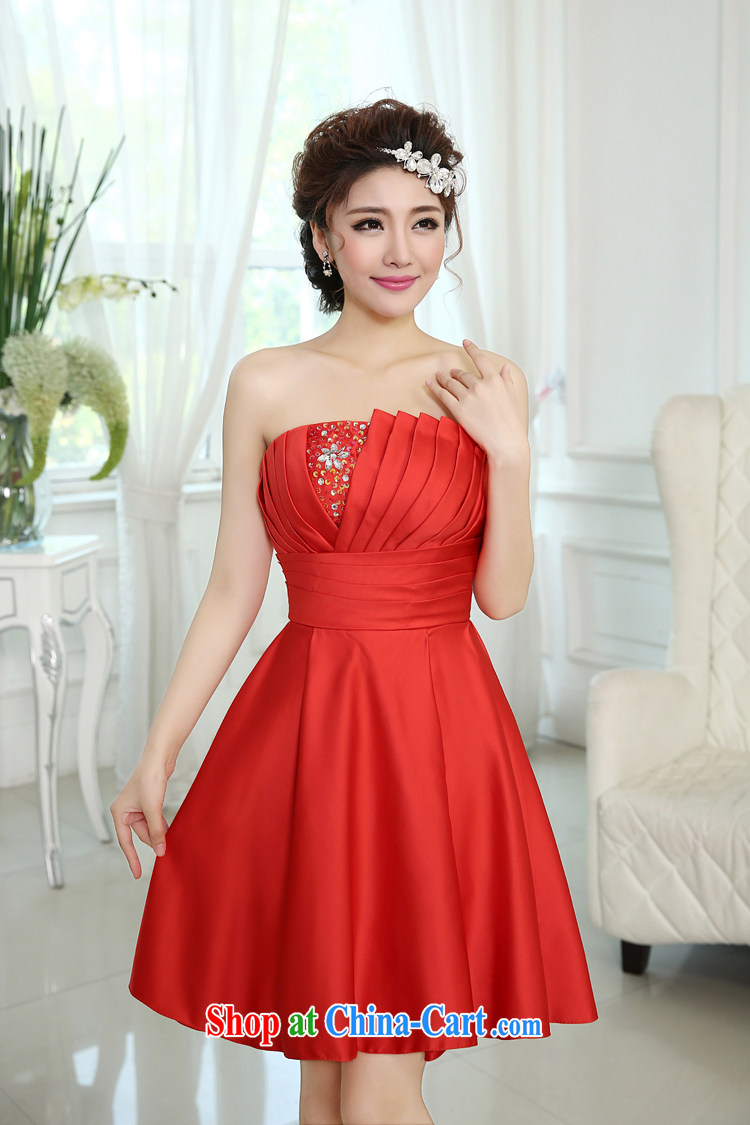 Rain is still clothing bridal 2015 new marriage toast wiped his chest sweet bridesmaid sister in short, Champagne colored dress LF 84 red tailored pictures, price, brand platters! Elections are good character, the national distribution, so why buy now enjoy more preferential! Health