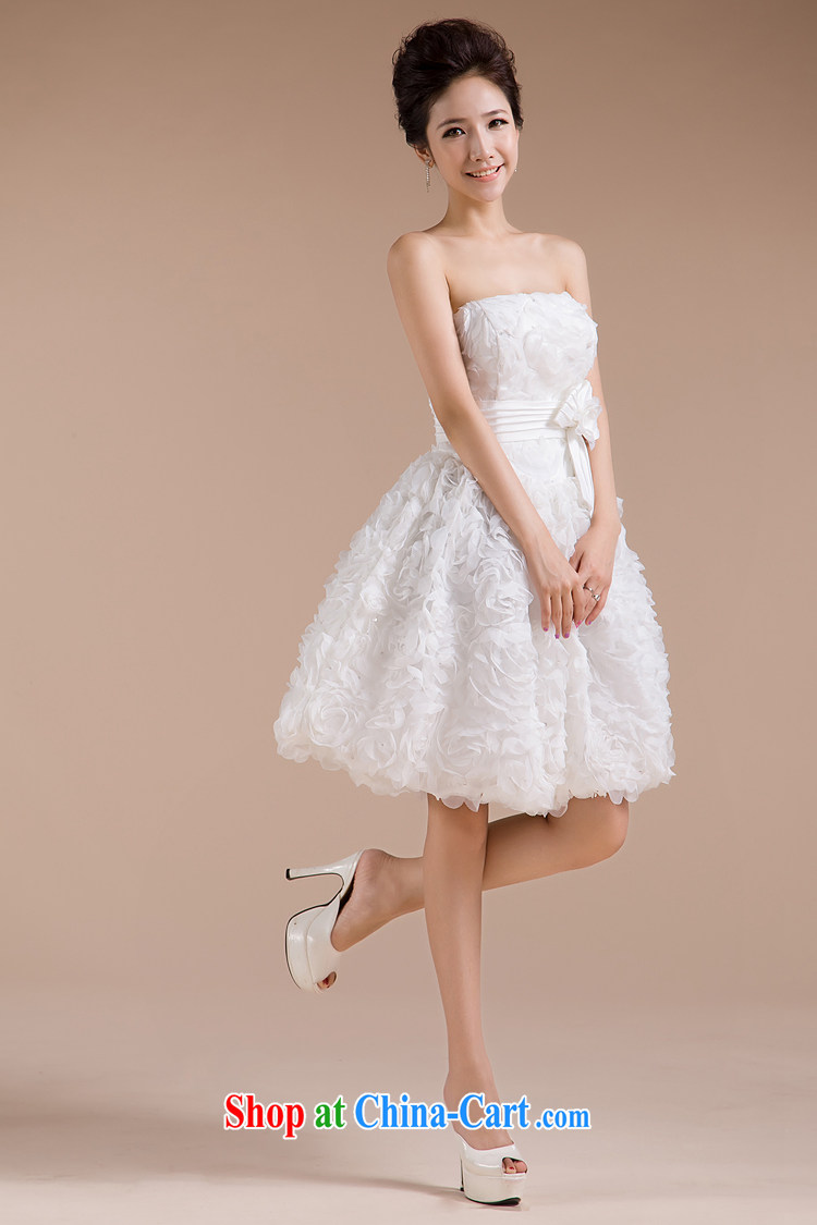Rain is still clothing bridal wedding dresses 2015 new wedding white sweet Mary Magdalene chest strap shaggy Princess short skirt bridesmaid dresses small LF 83 white tailored pictures, price, brand platters! Elections are good character, the national distribution, so why buy now enjoy more preferential! Health