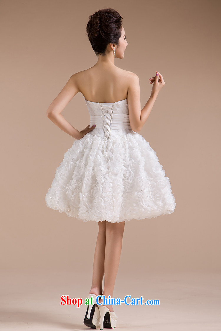 Rain is still clothing bridal wedding dresses 2015 new wedding white sweet Mary Magdalene chest strap shaggy Princess short skirt bridesmaid dresses small LF 83 white tailored pictures, price, brand platters! Elections are good character, the national distribution, so why buy now enjoy more preferential! Health