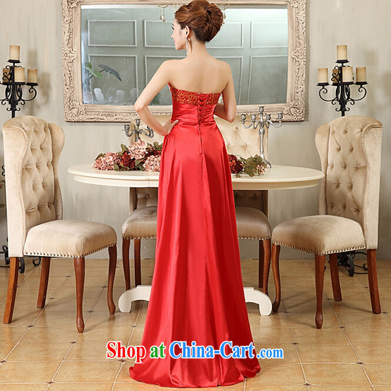 Yong-yan and 2015 new Korean bridal toasting champagne color before after a long evening dress woman banquet service sweet red. size color is not final, and Yong-yan good offices, and shopping on the Internet