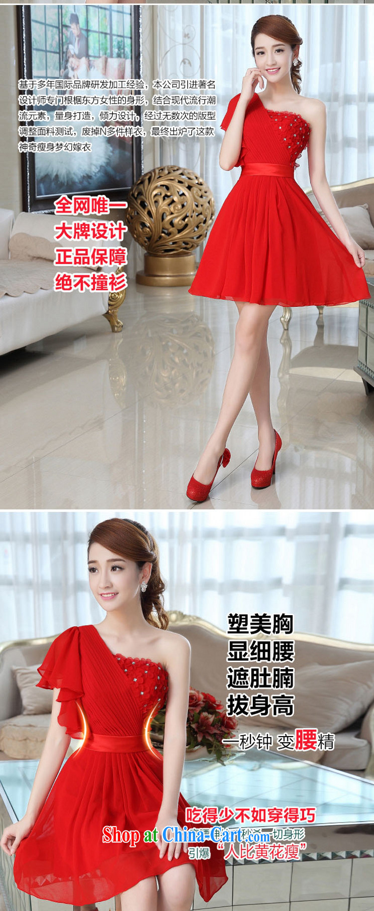 Yong-yan and 2015 new bride wedding toast wedding dress short, small dress single shoulder bridesmaid serving champagne color L pictures, price, brand platters! Elections are good character, the national distribution, so why buy now enjoy more preferential! Health