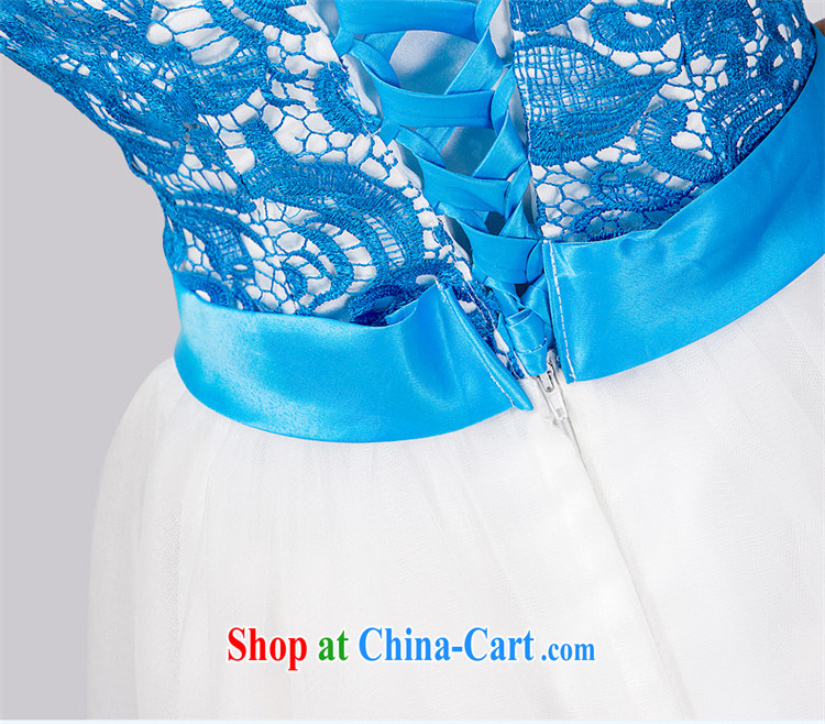 2015 tslyzm Europe small dress stylish short blue bridesmaid gift bridesmaid dress, waist bows service retro gathering sister dress uniform performance light blue XXL pictures, price, brand platters! Elections are good character, the national distribution, so why buy now enjoy more preferential! Health