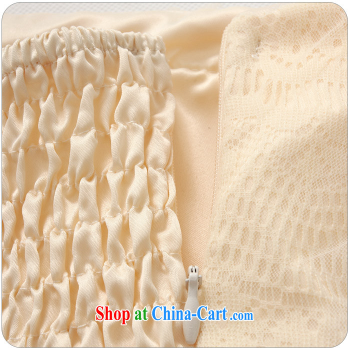 Sweet sister dress Bead Chain bowtie thin waist Web yarn end chest shoulder dress dresses JK 2 9712 champagne color XXXL pictures, price, brand platters! Elections are good character, the national distribution, so why buy now enjoy more preferential! Health