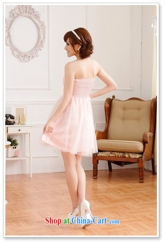 JK 2. YY sweet sister bridesmaid dress Bow Tie thin waist Web yarn end chest shoulder dress dresses champagne color pictures, price, brand platters! Elections are good character, the national distribution, so why buy now enjoy more preferential! Health