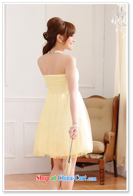 JK 2. YY sweet sister bridesmaid dress Bow Tie thin waist Web yarn end chest shoulder dress dresses champagne color pictures, price, brand platters! Elections are good character, the national distribution, so why buy now enjoy more preferential! Health