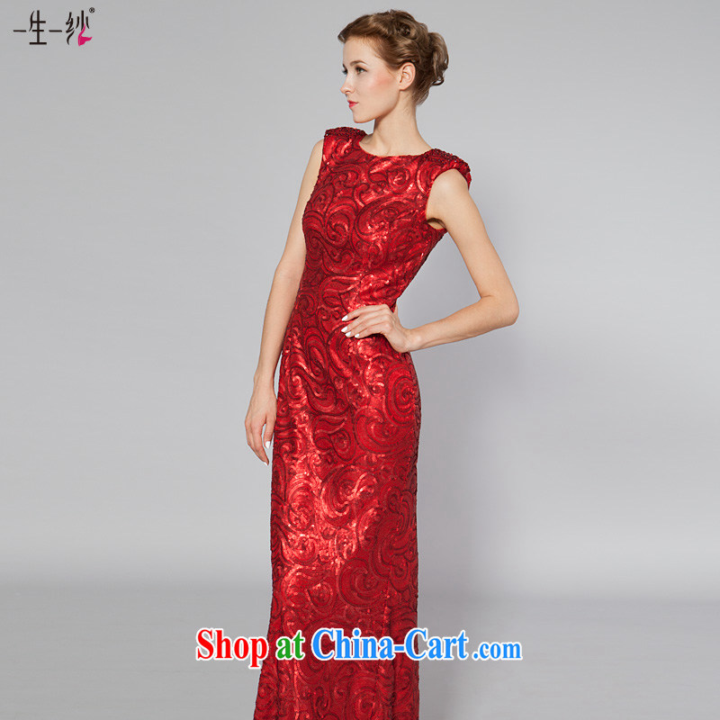 A yarn 2015 new wedding dress beauty in Europe and America, Evening Dress bridal toast service 40241052 red XL code 20 days pre-sale, a yarn, shopping on the Internet